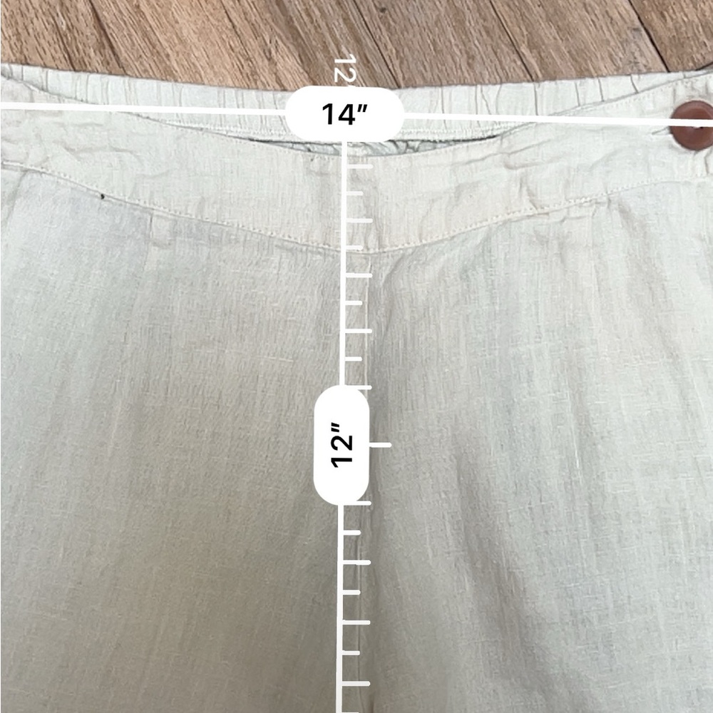 Flax Linen Trousers Pants Size P - Picture 13 of 15